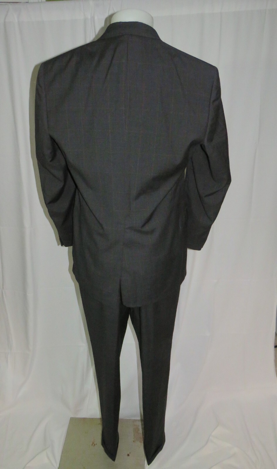 Burberrys' Prorsum Moss Gray Plaid Vintage Two Button Suit 41L image 2