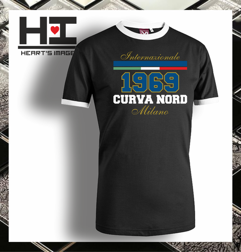CN69 INTER T SHIRT MAGLIETTA T-SHIRT BICOLORE ULTRAS CALCIO MASCHERINA |  eBay