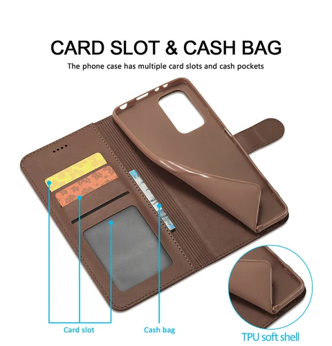 Leather Case For Xiaomi Redmi Note 14 13 Pro 12 Flip Card Wallet Magnetic Cover - Picture 8 of 23