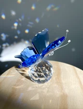 Crystal Butterfly Crystal Figurine 2in Home Decor SunCatcher BohemiaCrystal Gift