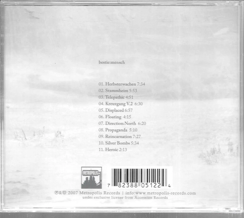 CD ALBUM 11 TITRES--SITD--BESTIE : MENSCH--2007 - Photo 2/2