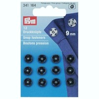 Prym AnnäH-DruckknöPfe (9 Mm/ Schwarz/ 12 St.)