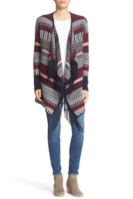 cashmere fair isle cardigan