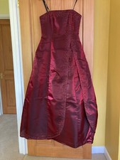 Strapless prom dress, burgundy, size 12