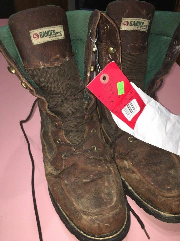 Gander Mountain Botas de Caza Marrón Talla 11 Botas Necesita Reparación De Fugas COMO ESTÁN Foto 2 de 4