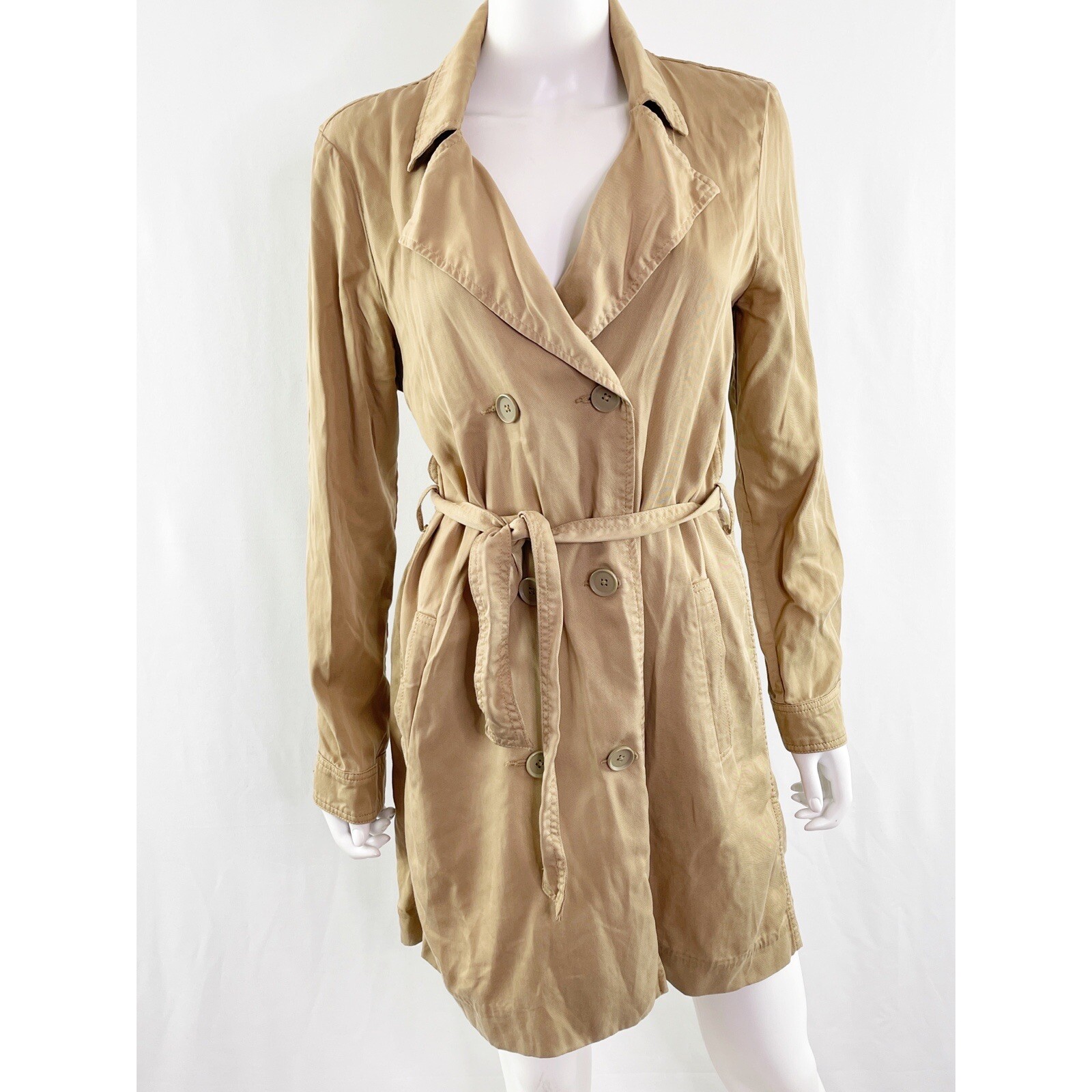 Belted Collared Trench Coat | eBay
