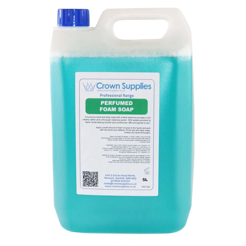 CROWN SUPPLIES Perfumed Foam Luxurious Hand Soap Fresh Perfume 5 Litre