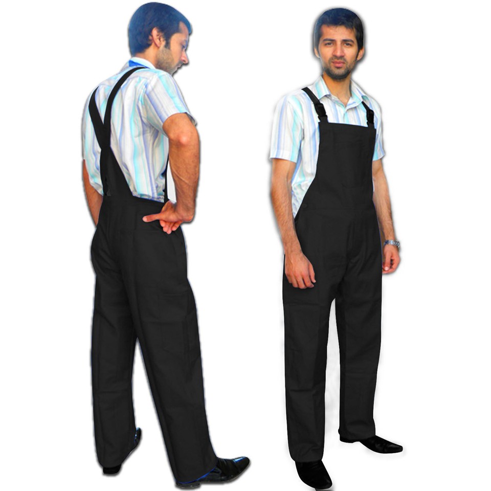 Mens Bib & Brace Overalls Coverall Dungarees Painters Decorator Engineers Work eBay