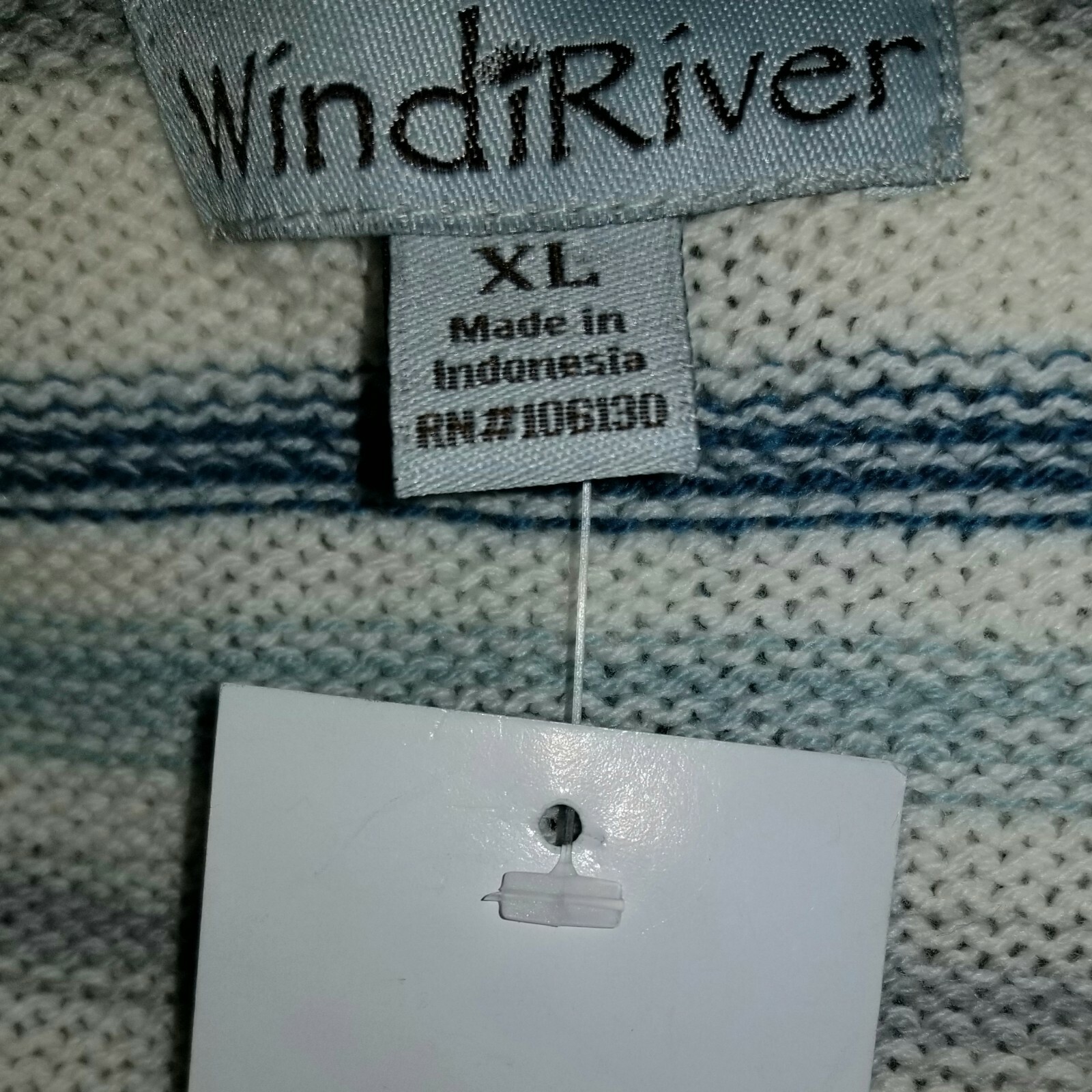 Wind River Women's Vest Sweater Sz XL NEW Blue Multicolor Striped