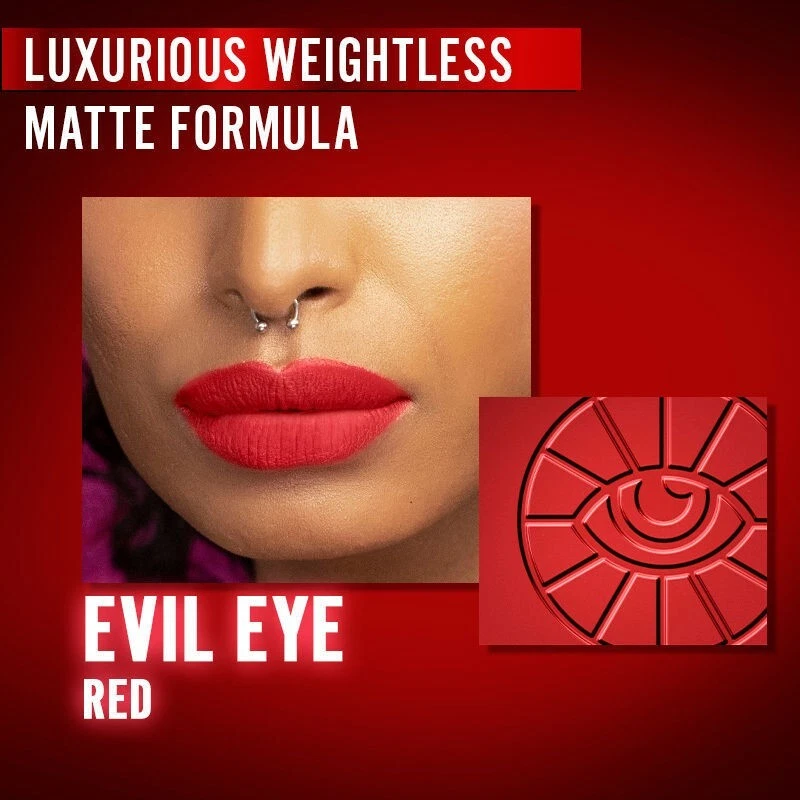 Nykaa Matte Tattoo Liquid Lipstick | Evil Eye - Red (4g) - Image 2 of 4