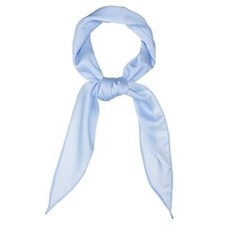 Solid Color Rhombus Neck Scarf Scarves Skinny Long Medium Light Blue