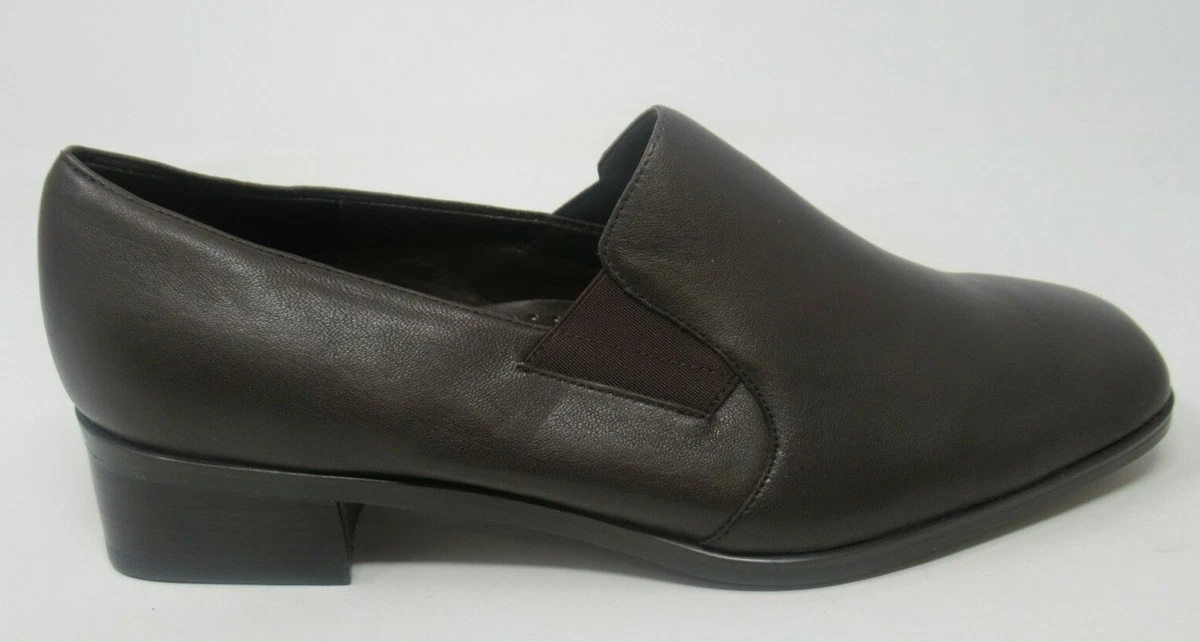 TROTTERS WOMEN S ASH FUDGE BROWN LEATHER SLIP ON LOAFERS SHOES SIZE 5 M