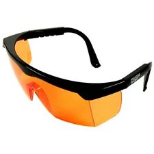 Blacklight Protecting Safety Glasses Anti Fog Orange Lenses ANSI Z80.3 Standart