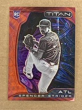 2022 Panini Chronicles #18 Spencer Strider RC Titan Ruby Wave Prizm /199