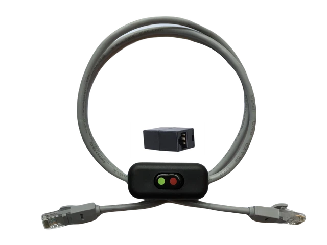 On Off Switch for Ethernet Cable Cord New