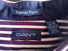 Men's XL white  navy blue short sleeved shirt by Gant. Excellent condition