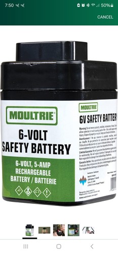 Moultrie Rechargeable 6-Volt, 5Amp Lead Acid Rechargeable Safety