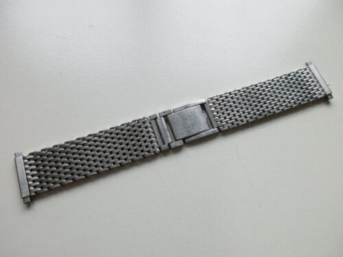 Bracelet de montre Fisher en acier inoxydable MAILLE - cosses flexibles 18 19 20 21 22 MM - Photo 1 sur 7