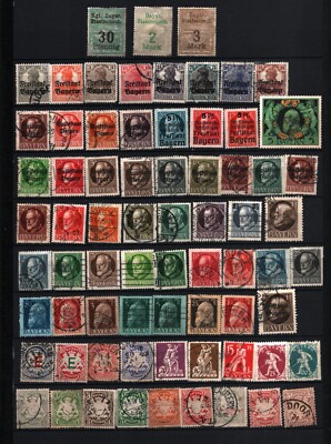 GERMANY/BAVARIA 1888-1920 SET OF 87 STAMPS MINT & USED/HINGED | eBay