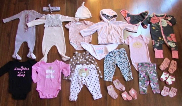 HANNA KAY CHILD+ CARTER'S + JESSICA SIMPSON ~ Lot of 21! 3-6 M Baby Girl Clothes