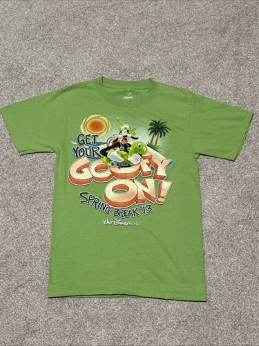 Disney World Goofy T Shirt Size Small Spring Break '13 Green Get Your Goofy On