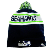 SEATTLE SEAHAWKS New Era Blue Knit Beanie Ski Hat Adult One Size NFL Football