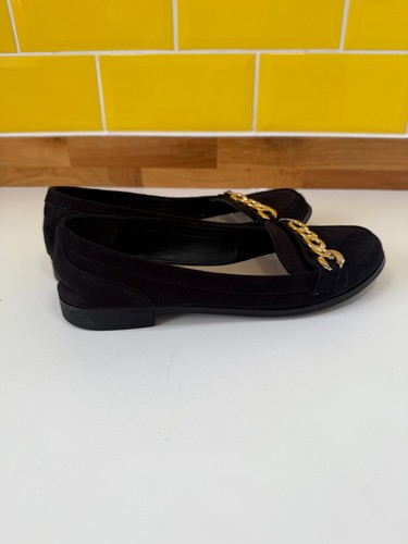 Carvela Kurt Geiger Shoes UK 6 Pumps Loathers Gold Chain Casual Work Shoe - Picture 7 of 11