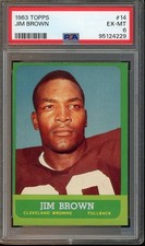 1963 Topps #14 Jim Brown HOF EX-MT PSA 6 Cleveland Browns 4229