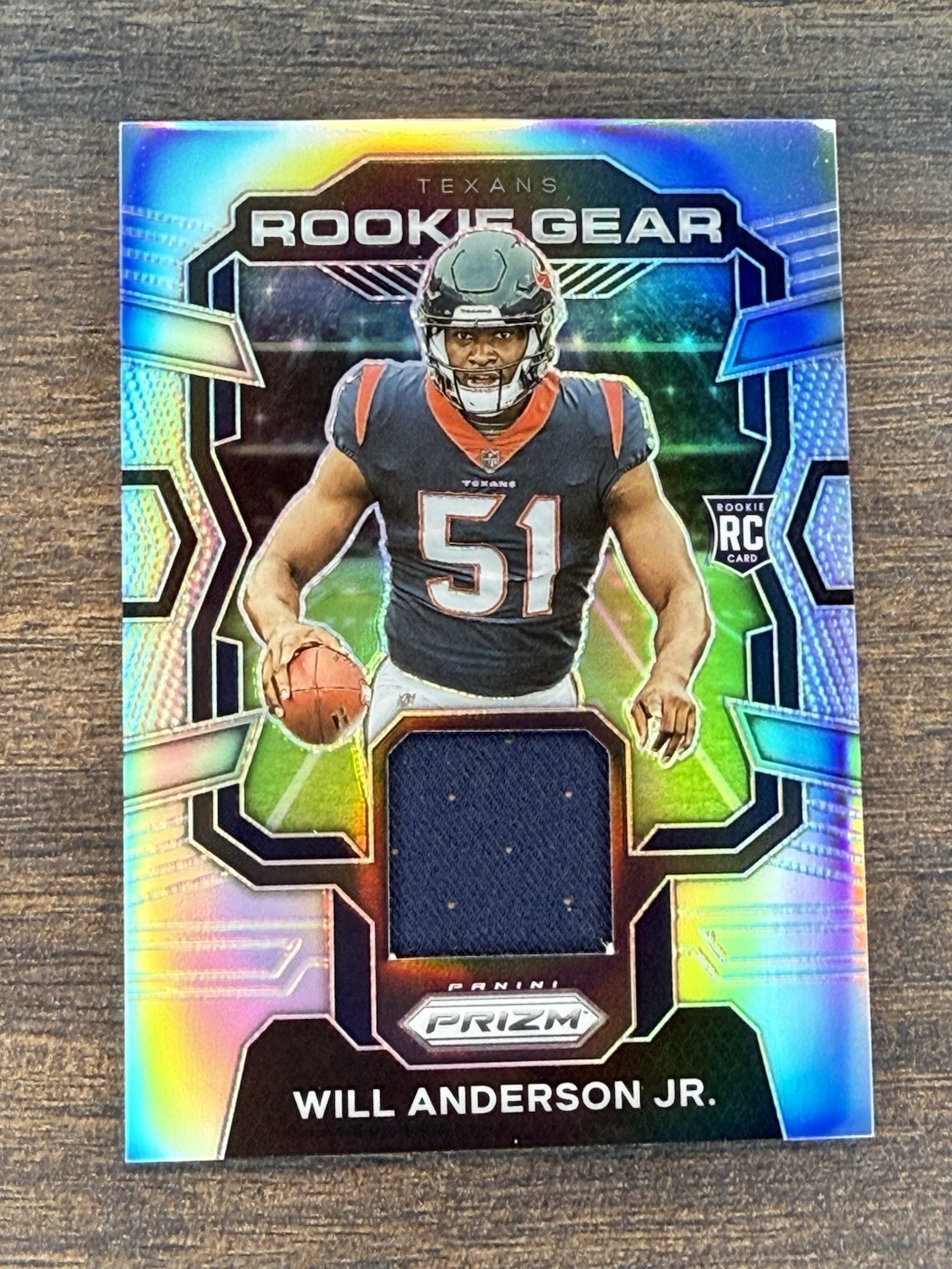2023 Prizm WILL ANDERSON JR. Silver Rookie Gear Patch RC #RG-WA *Texans