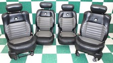 02 F150 Harley Crew Black Leather Power Manual Front Buckets Rear Back Seats