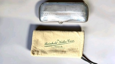 Aluminum Reinhold Kuhn Eyeglass Case & Soft Protective Bag Vintage Hand Crafted