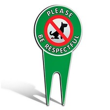 No Poop Dog Signs - Stop Dogs from Pooping On Your Lawn - No Pooping 6"x12" 