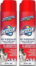 Heavy Traffic Foam, Carpet Cleaner Solution, Pet Stain And Odor Remover, 2 Pack