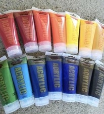 Loxly Acrylic Paint Bundle 14 Colours 180ml Each Brand New