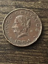 1954 Mexico 5 Five Cinco Centavos Beautiful Actual Coin TC159*