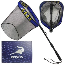 Lightweight floating fishing net with telescopic rod