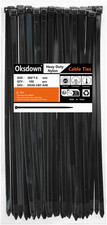 100 Pack 12 Inch Black Heavy Duty Zip Ties Thick Cable Ties with 120 Lbs Tensile