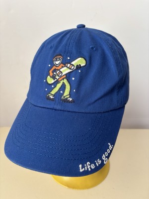 Life is Good Snowboarding Jammin Jake Snowboarder Strapback Hat Cap Slouch