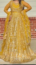 INDIAN PAKISTANI LONG DRESS PARTY WEAR GOWN DESIGNER WEDDING.