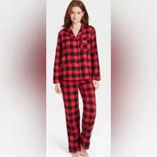 NWT Wondershop Red + Black Pajama Set Buffalo Check Matching Family Women’s
