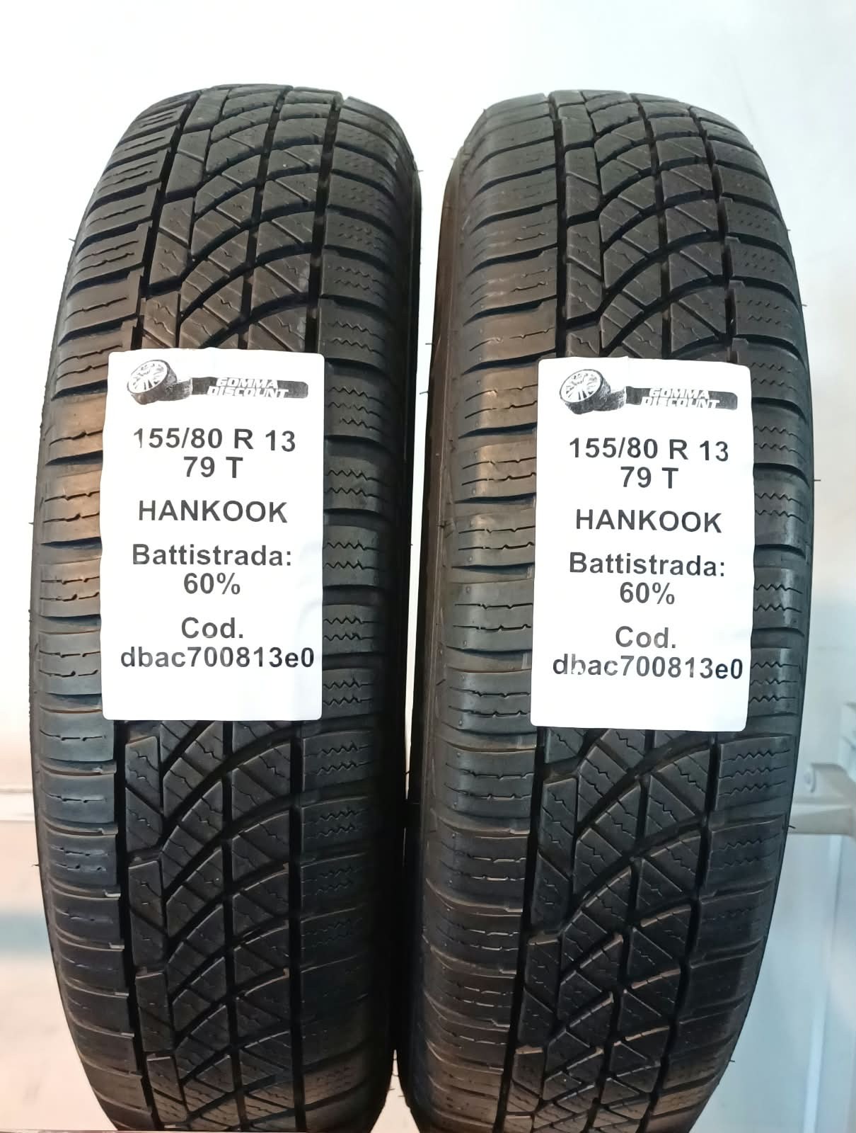 PNEUMATICI USATI PEZZO 2 HANKOOK KINERGY 4S 155/80 R13 79T 4 STAGIONI