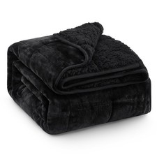 Super Fuzzy Soft Sherpa Fleece Weighted Blanket, 15 lbs Dual Sided Fluffy Hea...