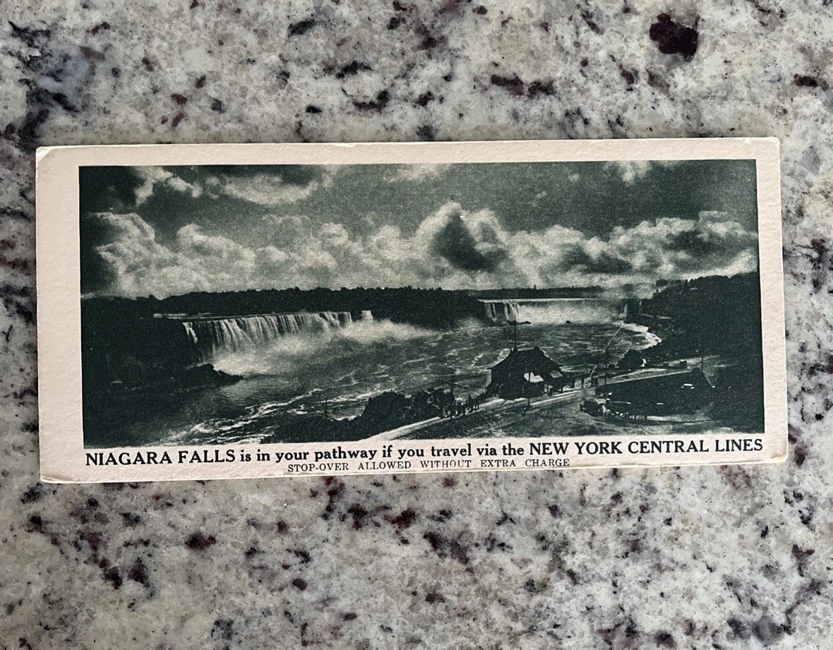 Early 1900S Ny Central Lines Niagara Falls Rr Tour Large Ink Blotter Original