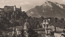 RPPC Salzburg Fortress Dom Mountains Church Skyline Scenic Austria