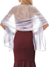 Women'S Shawls and Wraps for Evening Dresses Sparkling Wedding Scarf Sheer Brida