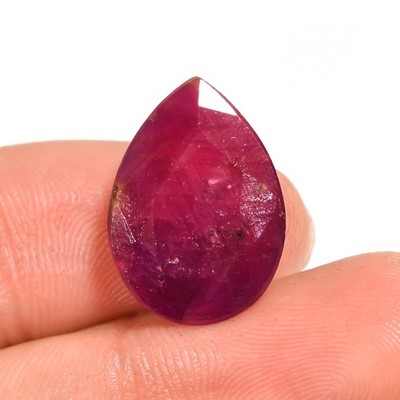12.00 CT Untreated Red RUBY Precious Pear Cut Royal Gemstone 13x17x5 mm ZZ-33