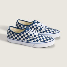 Vans Authentic Primary Check Sneakers Skate Shoes True Blue VN000EGAAMQ US 4-13