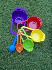 Multi Coloured Measuring Nesting Spoons / Cups - Set of 6