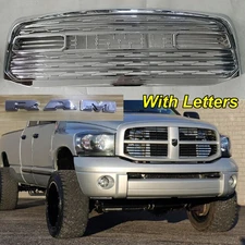 Front Grille For 2006 2007 2008 Dodge Ram 1500 LTD Style Grill W/Letters Chrome