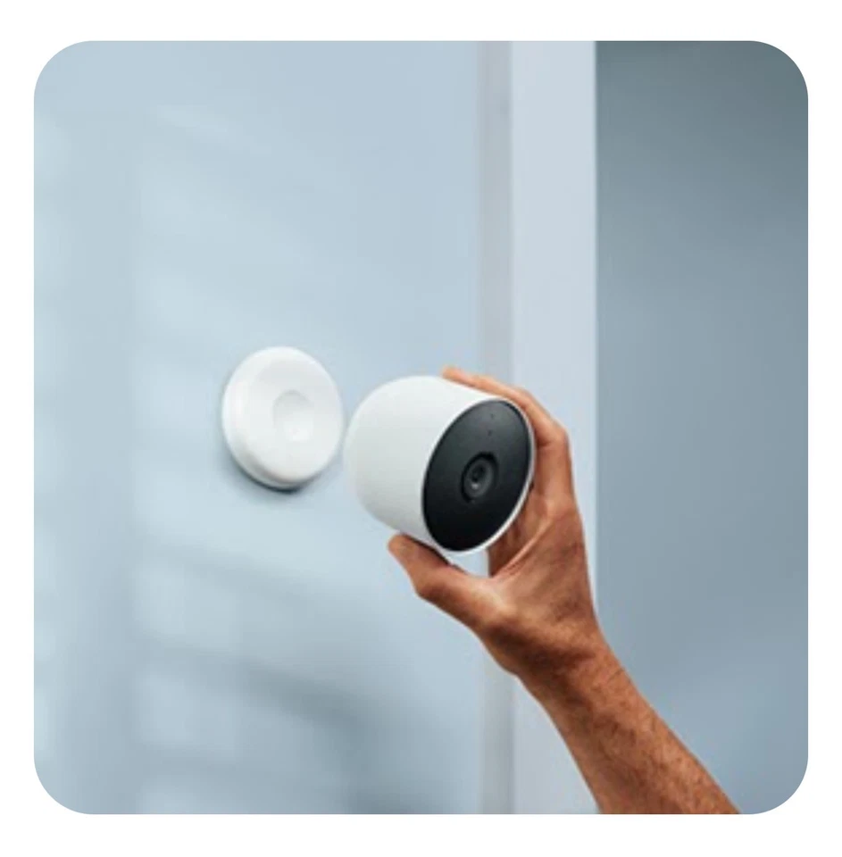 Google Nest Cam (Batería) Blanco Interior/Exterior G3AL9 1 pieza (NUEVA Caja Abierta)  Foto 2 de 4